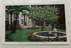 Courtyard View, St. John Hotel, Charleston, S.C. Postcard (V2) - Picture 1 of 2