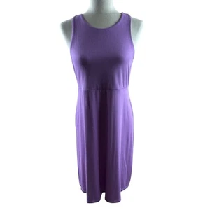 Athleta Women Santorini High Neck A-Line Dress Purple Sleeveless Size Medium - Picture 1 of 10
