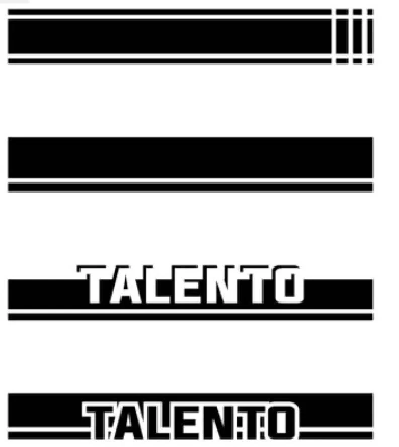 Adesivos gráficos de vinil listras traseiras Ford Fiesta Focus qualquer ano qualquer modelo - Imagem 1 de 4