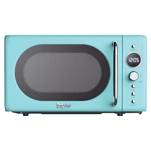 Total Chef Blue 20 L Retro Microwave Oven 700W Quick Start 8 Pre Cooking Mode - Picture 1 of 7
