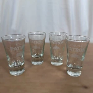 Patron Tequila Shot glasses With Bee Set Of 4 - Picture 1 of 7