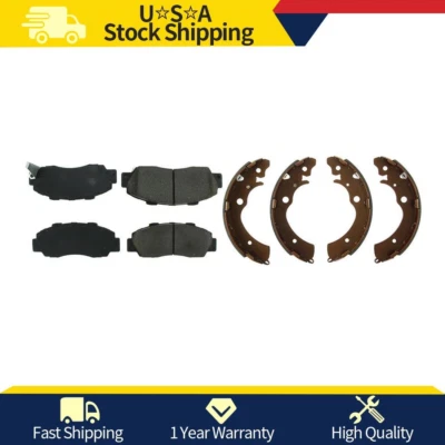 Juego de 2 pastillas de freno y zapatas de freno metálicas delanteras y traseras centradas para Honda CR-V Foto 1 de 4
