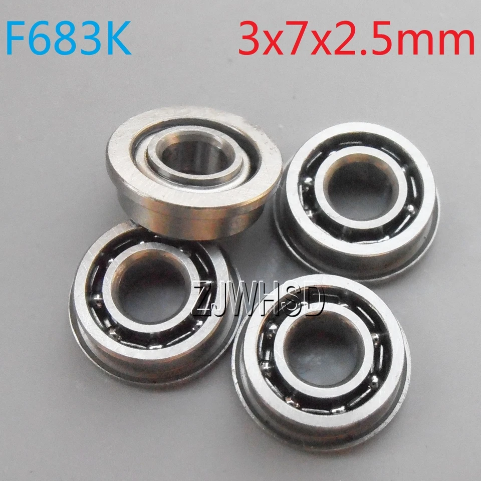 4pcs F683k Flange Bearing 3 x 7 x 2.5 mm for TAMIYA TRAXXAS ALIGN RC Hobby DIY - Image 1 of 1