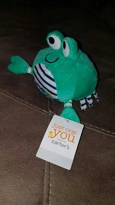 NOVO CARTERS Just One You 6” Boneca de Pelúcia Verde Marinha Listrada Caranguejo Lovey Captn Cutie - Imagem 1 de 4