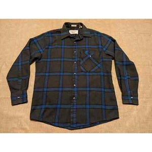 Northwest Territory Men's Medium Blue Plaid Long Sleeve Flannel - Picture 1 of 5