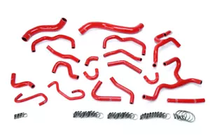 HPS Red Silicone Radiator + Heater Hose Kit Coolant OEM Replacement 57-1709-RED - Picture 1 of 3
