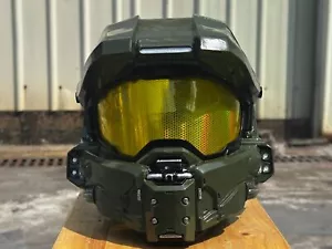 Casco cosplay Halo 5 Master Chief FRP maschera visiva oggetto di scena di ruolo nuovo unisex - Foto 1 di 7