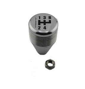 Billet Aluminum Transmission Shifter knob, Raw, 4-speed, Rev Down - Picture 1 of 2