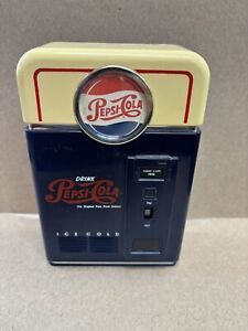 Pepsi Cola Mini Vending Machine AM/FM Transistor 7” Radio 1998 Retro Vtg - WORKS
