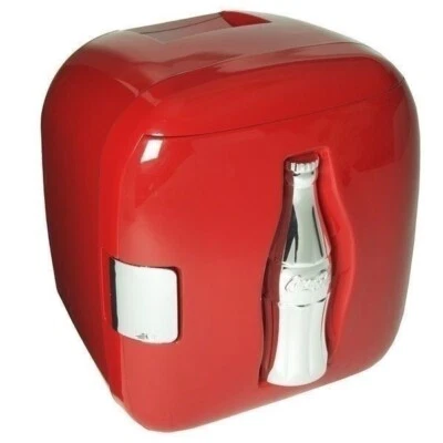 Retro Red Coca Cola Coke Mini Fridge Compact Personal Refrigerator Office Dorm - Image 1 of 3