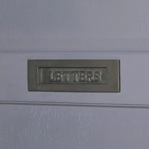Sprung Cast iron Vintage period home letter box postal plate cover Victorian Sty - Picture 1 of 8