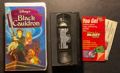 Disney's Black Cauldron Masterpiece Edition VHS in White Clamshell - Excellent ! Foto 1 de 4
