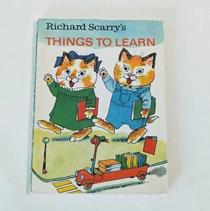 1976 book Richard Scarry things to learn - Picture 1 of 8