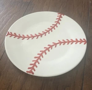 Plato de cerámica para servir bocadillos fiesta béisbol evento Bella Casa por Ganz en forma de pelota - Imagen 1 de 10