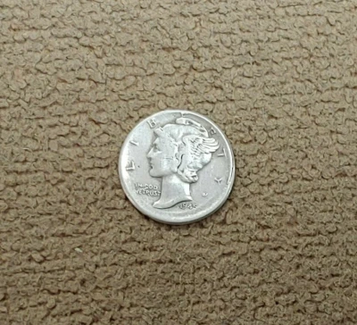 1945 Broadstruck Mercury Dime Error - free ship - Image 1 of 4