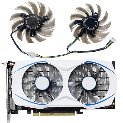 1 Pair Graphics Card Cooling Fans Accessories For ASUS GTX1050 1050ti RX460 - Image 1 of 4