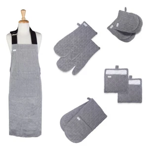 Herringbone Black Premium Cotton Kitchen Range by Rans - Picture 1 of 7
