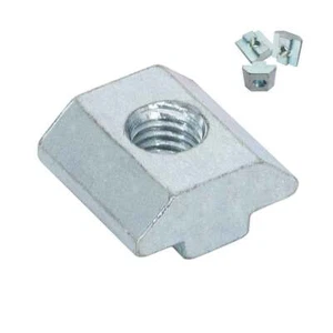 50x Nutenstein M6 Nut 8 Stahl Aluprofil Gleitmutter mit Steg Nutstein Gleitstein - Bild 1 von 7