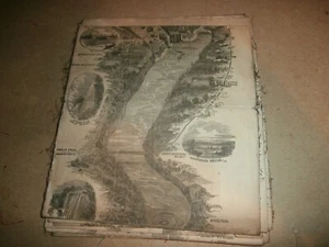 Antique Map Lake St Louis Ontario Niagara Falls River by Alfred Waud John Andrew - Picture 1 of 24
