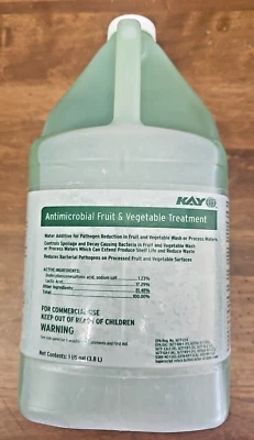 KAY ECOLAB (2 Pack) Kay Antimicrobial Fruit & Vegetable Wash Treatment, 1 gal. each 1110344