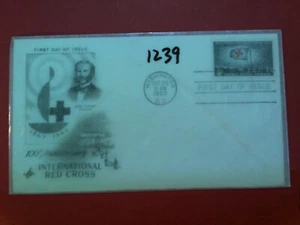 U. S.Stamp FDC-1239 - Int'l Red Cross -Art Craft cachet -comb. shipping - Picture 1 of 1