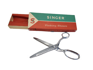 Vintage Singer Pinking Shears Scissors C 809 Original Box 