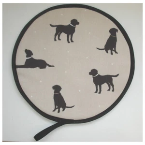Aga Range Hob Hat Lid Mat Cover With Loop Cook Chef Pad Brown Labrador Lab Dog - Picture 1 of 2