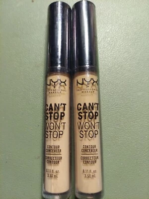 (2) NYX Can't Stop Won't Stop Contour Concealer CSWSCO9 Medium Olive - Image 1 of 2