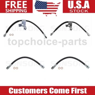4pcs Front Rear Left & Right Brake Hose Brake Line For 2000-2005 Buick LeSabre - Imagem 1 de 4