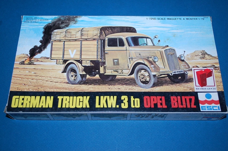 Esci 8007 - German Truck LKW. 3ton Opel Blitz  scala 1/72 - Immagine 1 di 1