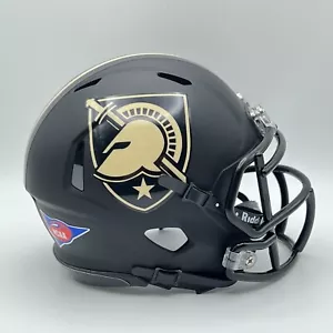 Army Black Knights CUSTOM Concept Matte Black Mini Football Helmet - Picture 1 of 3
