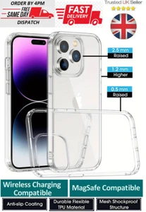 Durchsichtige Hülle für iPhone 14 13 12 Pro Max Mini Plus 11 SE XR XS 8 7 6 stoßfest - Bild 1 von 38