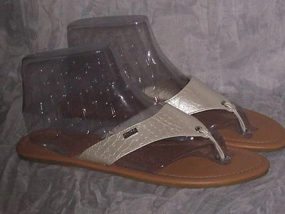 Sandalias informales Chaps blancas para mujer talla XL (11) NUEVAS CON ETIQUETAS #SH29 Foto 1 de 4