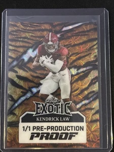 🔥Kendrick Law 2024 Leaf Exotic 1/1  Pre-Production Proof WR Kentucky SSSP - Picture 1 of 2