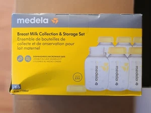 Medela Breast Milk Storage Bottles 6 Pack 5oz BPA Free Compatible with Pumps - Picture 1 of 6