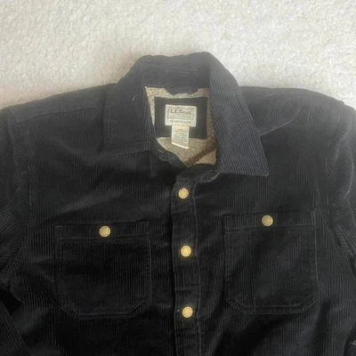 Vintage L.L. Bean мужской темно-1912 наследия шерпа с подкладкой вельветовый шакет S - Изображение 1 из 4