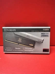 T-Create Expert DDR5 48GB Kit (2 X 24GB) 6400Mhz Black Sealed - Picture 1 of 2