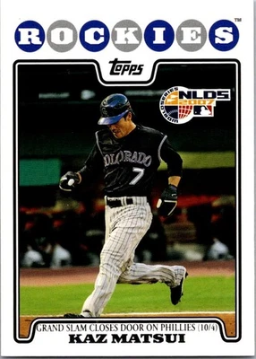 2008 Topps - Destacados de postemporada Kazuo Matsui #25 Foto 1 de 2