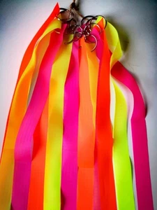 12 Maibaum Bänder NEON- WARNFARBEN Dekoband 3 Farben Je 4 Stk. Schützenfest NEU - Bild 1 von 16