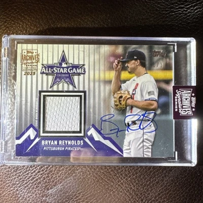 2025 Topps Archives Signature Series Bryan Reynolds 1/1 All-Star Stitches Relic - Image 1 of 3