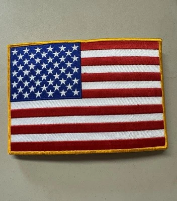 USA AMERICAN FLAG EMBROIDERED 5x7 Inch Patch - Image 1 of 4