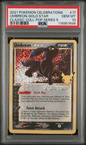 PSA 10 GEM MINT Umbreon Gold Star Celebrations Classic Collection Pokemon 17/17 - Picture 1 of 2