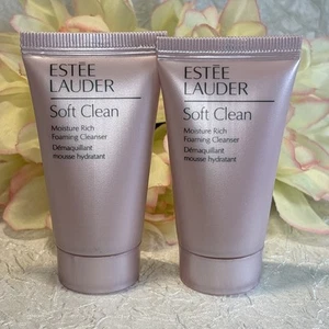 Lot 2: Estee Lauder Soft Clean Rich Foaming Cleanser 1ozEa Tot = 2oz FreeShip - Picture 1 of 1