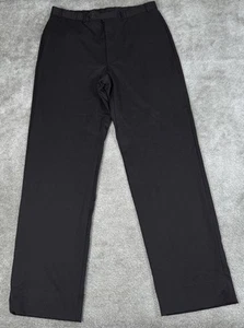 Brooks Brothers 346 Pants Mens 34x33 Black 100% Wool Dress Trouser Tagged 36x34 - Picture 1 of 13