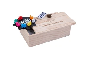 Double 9 Mexican Train Dominoes in Wooden Box (UK) - Picture 1 of 3