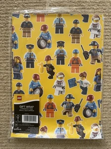 LEGO x Hallmark Gift Wrap Sheets Set Minifigures 70 x 50cm No Tags Retired  - Picture 1 of 1