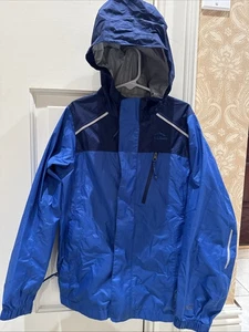 L.L. Giacca antipioggia con cappuccio blu colorblock modello trail Bean ragazzo taglia 8 - Foto 1 di 6