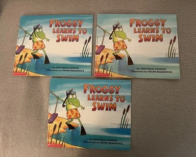 Lot of 3, Froggy Learns to Swim ,Jonathan London, Scholastic, Like New, PreOwned - Image 1 of 2