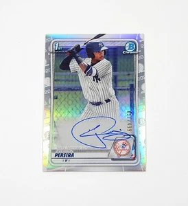 Bowman Chrome Prospect 2020 autógrafo refractor Everson Pereira automático/499 - Imagen 1 de 2
