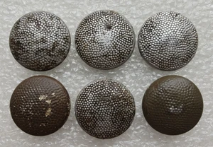 Lote de 6 Botones Aluminio Uniforme Ejército Alemán Segunda Guerra Mundial Original D2 - Imagen 1 de 7